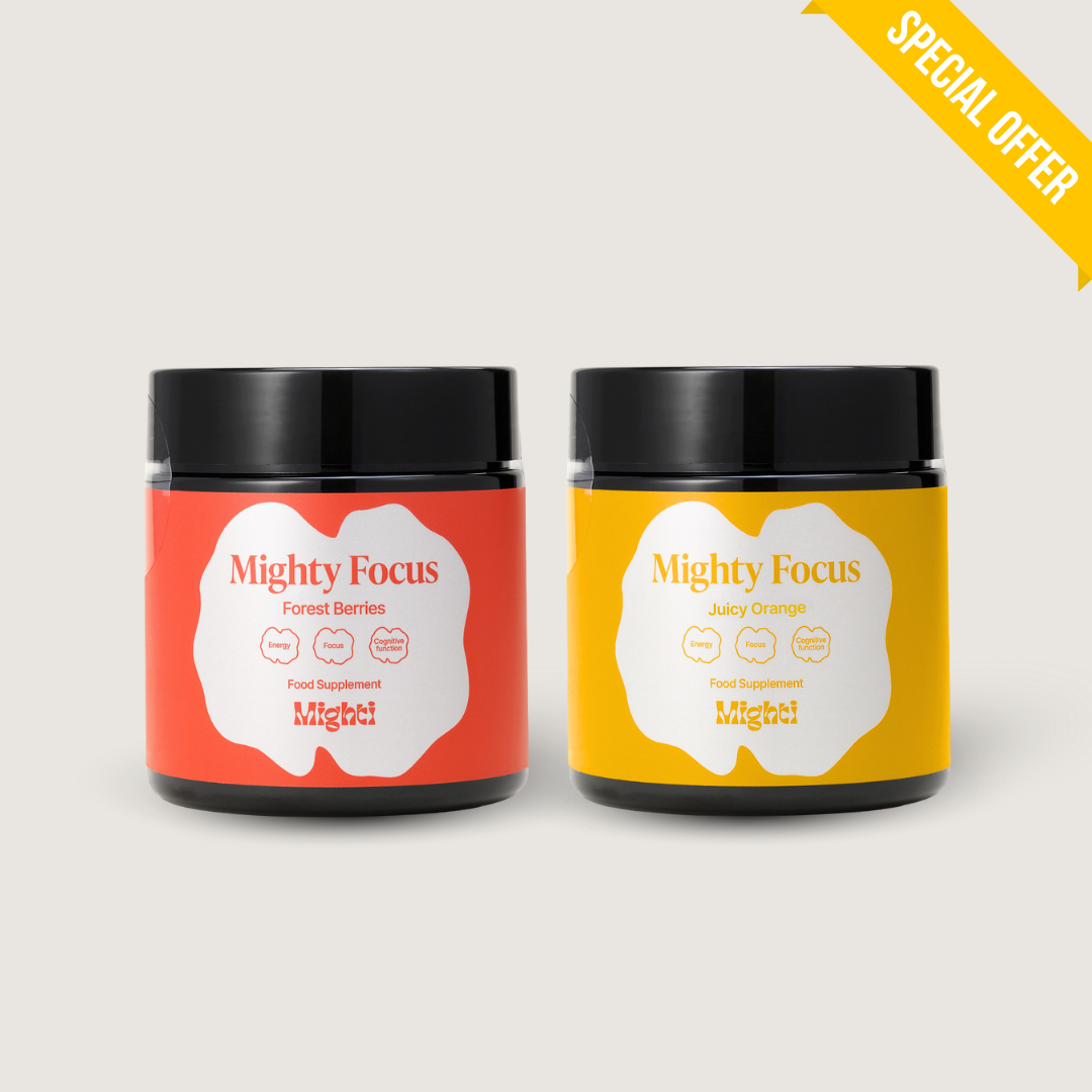 Back to Business combo: Mighty Focus Forest Berry + Juicy Orange